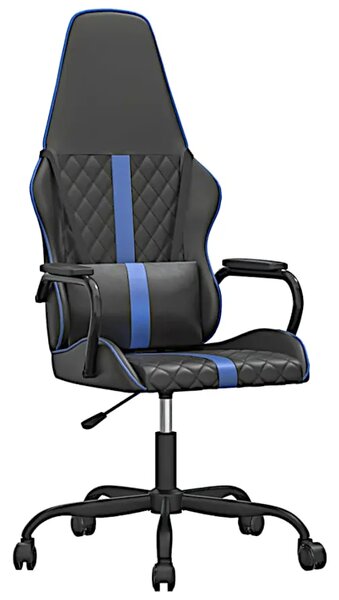 Czarno niebieski masujący fotel gamingowy C1-P55