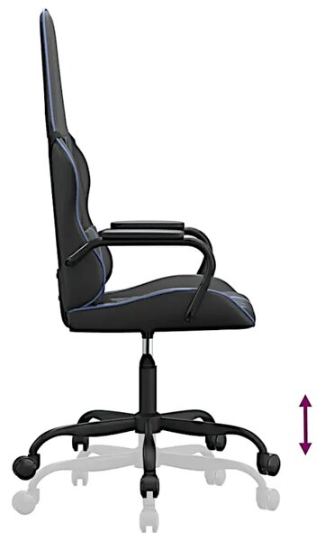 Czarno niebieski masujący fotel gamingowy C1-P55
