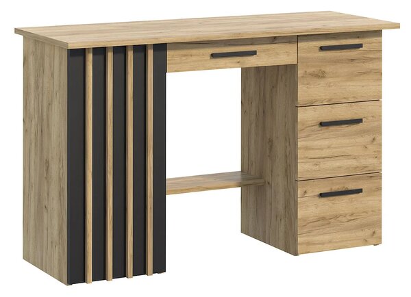Biurko komputerowe w stylu loft z lamelami C1-N22