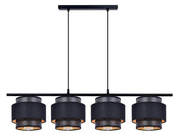 Duża lampa wisząca nad stół z 4 abażurami na listwie - 6X A515 L7-D54