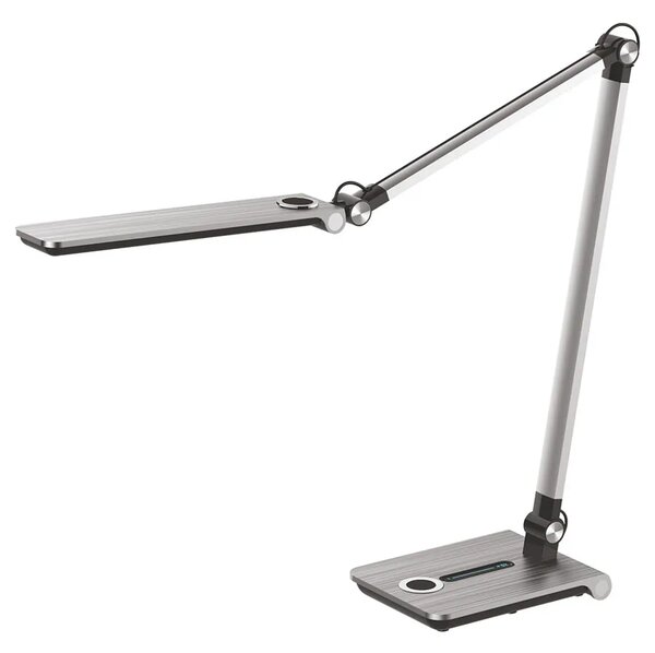 Srebrna nowoczesna lampka biurkowa LED - 4X A508 H8-F79