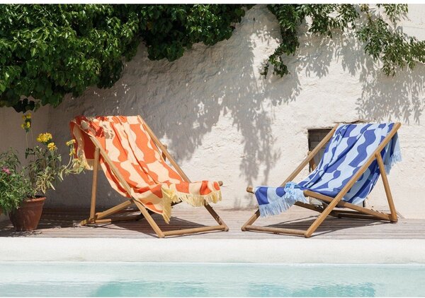 Niebieski bawełniany ręcznik plażowy 100x160 cm Nugo – noo.ma