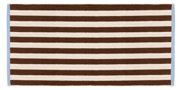 Brązowy/kremowy bawełniany ręcznik kąpielowy frotte 70x140 cm Gobo – noo.ma