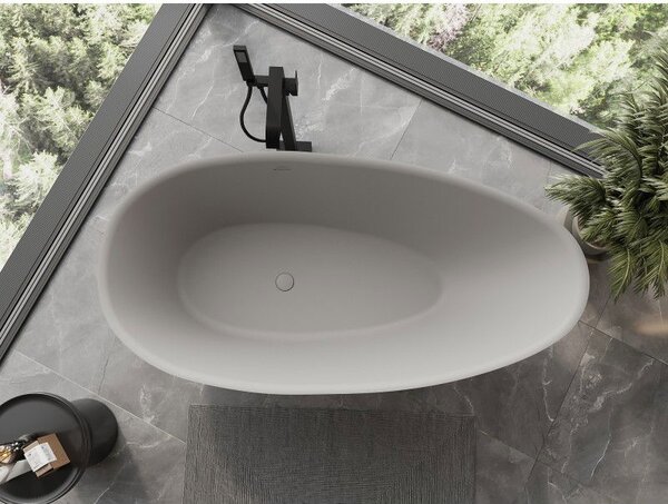 Mexen Milano wanna wolnostojąca z konglomeratu 150 x 82 cm, beton mat - 57301508561