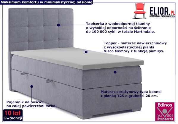 Pojedyncze łóżko hotelowe 80x200 A2-M70