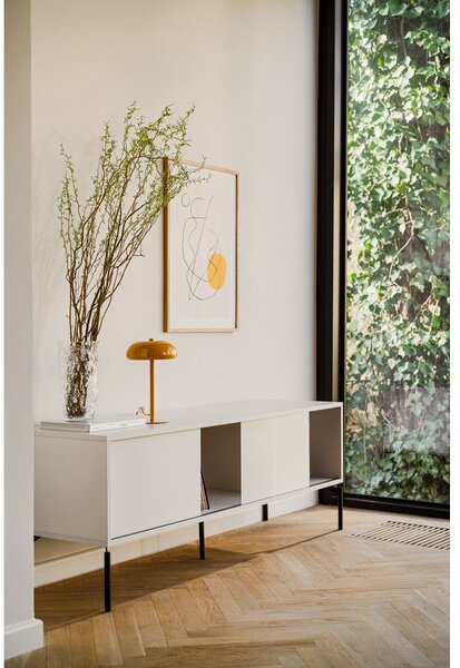 Szarobeżowa szafka pod TV 160x60x42 cm Met – noo.ma