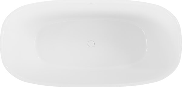 Mexen Como wanna wolnostojąca z konglomeratu 170 x 82 cm, biała połysk - 57311708210