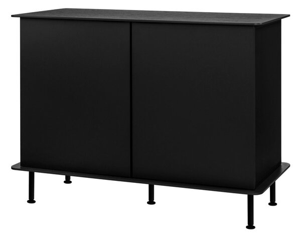 Czarna komoda z otworem na kable 120x88x50 cm Suumo – noo.ma