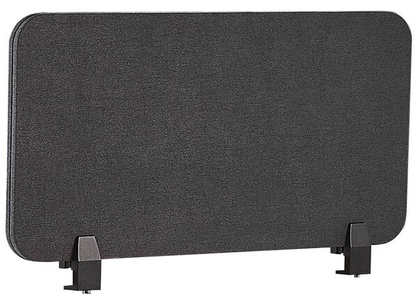 Przegroda na biurko dźwiękochłonna tapicerowana 80 x 40 cm ciemnoszara Wally Beliani