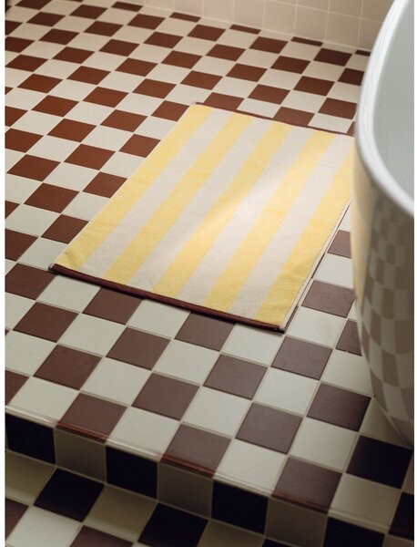 Żółty tekstylny dywanik łazienkowy 50x80 cm Gobo – noo.ma