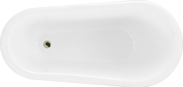 Mexen Retro wanna wolnostojąca 150 x 73 cm, biała, nogi złote - 53251507300-50