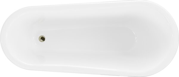Mexen Retro wanna wolnostojąca 170 x 75 cm, biała, nogi złote - 53251707500-50