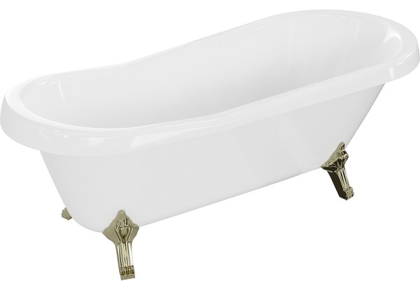 Mexen Retro wanna wolnostojąca 170 x 75 cm, biała, nogi złote - 53251707500-50