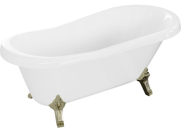 Mexen Retro wanna wolnostojąca 150 x 73 cm, biała, nogi złote - 53251507300-50