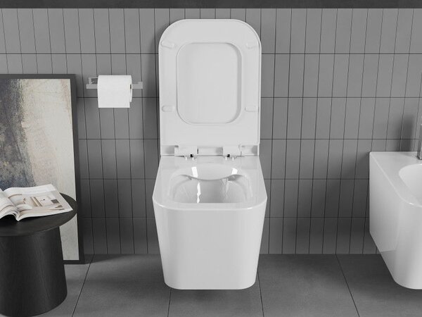 Mexen Teo miska wc Rimless z deską wolnoopadającą slim, duroplast, biała połysk - 30850700