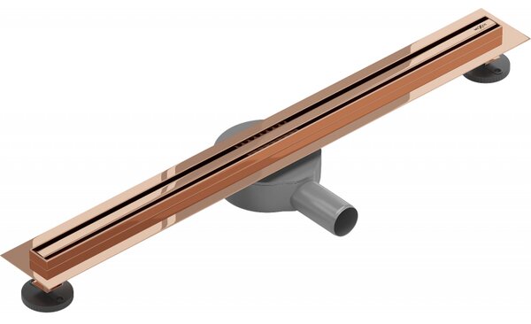 Mexen Flat 360° Slim odpływ liniowy obrotowy 60 cm, różowe złoto - 1641060