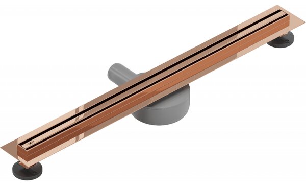 Mexen Flat 360° Slim odpływ liniowy obrotowy 60 cm, różowe złoto - 1641060