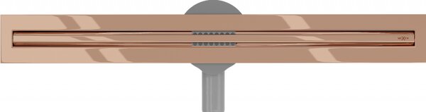 Mexen Flat 360° Slim odpływ liniowy obrotowy 60 cm, różowe złoto - 1641060