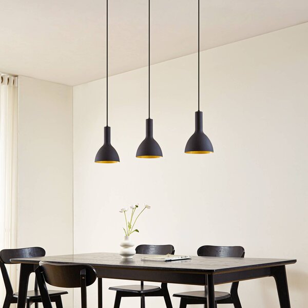Lampa wisząca Cosmina Arcchio, możliwość ściemniania, czarny, kuchnia, metal, nowoczesny