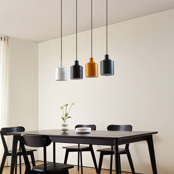 Lampa wisząca Tirane Lindby, możliwość ściemniania, czarny, salon / jadalnia, metal, nowoczesny