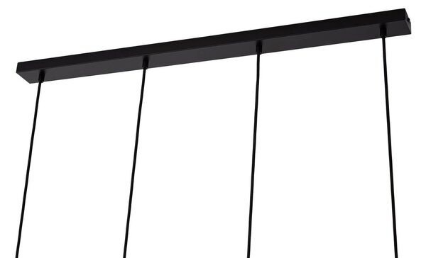 Lampa wisząca Tirane Lindby, możliwość ściemniania, czarny, salon / jadalnia, metal, nowoczesny
