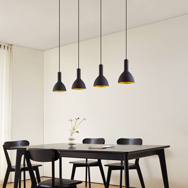 Lampa wisząca Cosmina Arcchio, możliwość ściemniania, czarny, kuchnia, metal, nowoczesny