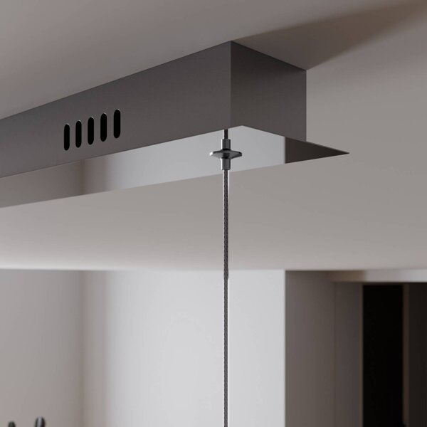 Lampa wisząca szklana Hayley Lucande, przezroczysty / transparentny, salon / jadalnia, szkło, nowoczesny
