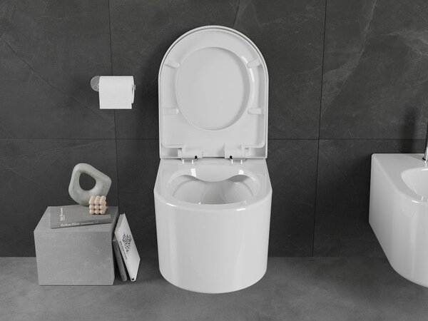 Mexen Sofia miska wc Rimless z deską wolnoopadającą twarda, duroplast, biała połysk - 30540200
