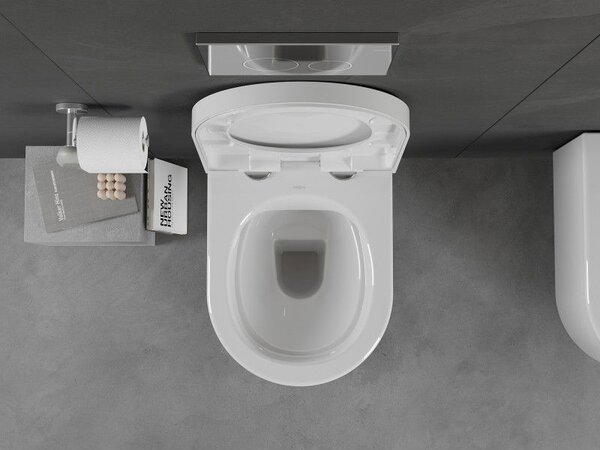Mexen Sofia miska wc Rimless z deską wolnoopadającą twarda, duroplast, biała połysk - 30540200