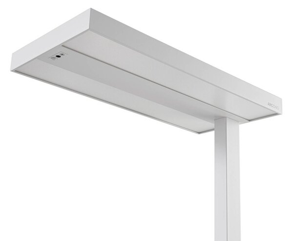 Lampka z klipsem Logan Arcchio, możliwość ściemniania, biały / opal, biuro, aluminium, nowoczesny