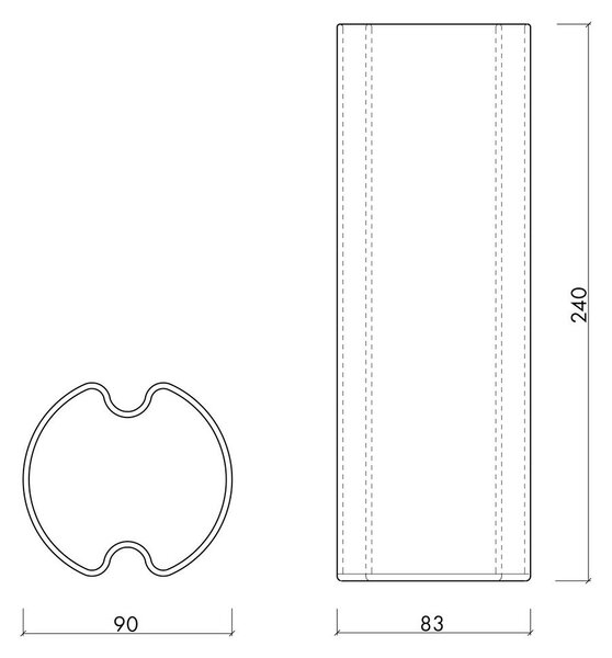 Szklany ręcznie wykonany wazon (wysokość 24 cm) Tubu – noo.ma