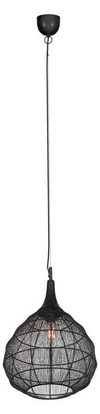 Lampa wisząca w kolorze matowej czerni z metalowym kloszem Soraya – Trio