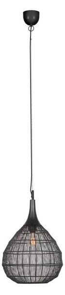 Lampa wisząca w kolorze matowej czerni z metalowym kloszem Soraya – Trio
