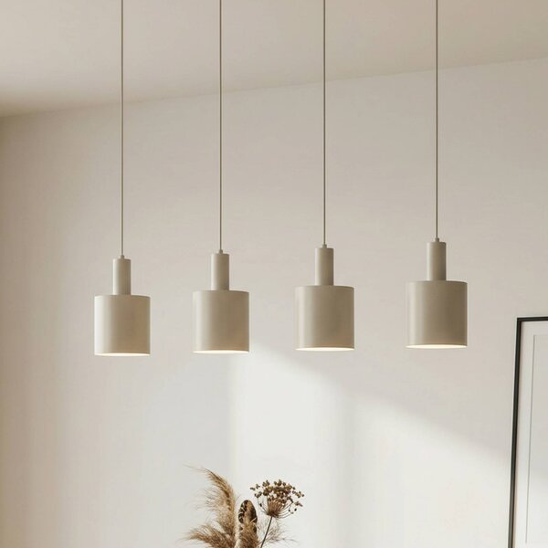Lampa wisząca Ovelia Lindby, możliwość ściemniania, kremowy / amber, kuchnia, metal, nowoczesny