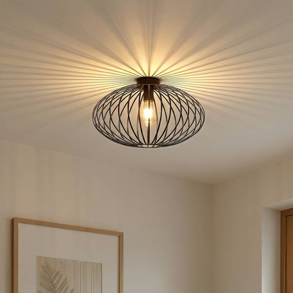 Lampa sufitowa Maivi Lindby, możliwość ściemniania, czarny, salon / jadalnia, metal, nowoczesny
