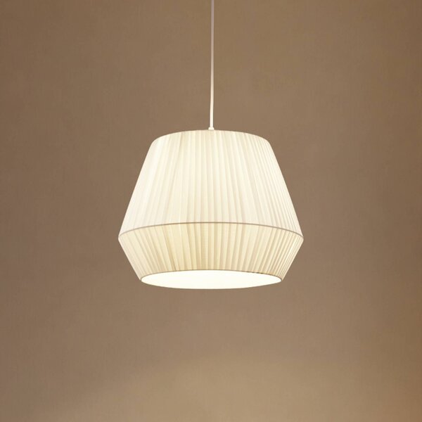 Lampa wisząca Vitore Lindby, możliwość ściemniania, biały / opal, salon / jadalnia, tkanina / materiał / jedwab, skandynawski