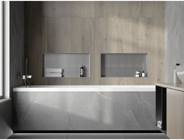 Mexen X-Wall-NR półka wnękowa bez kołnierza 60 x 30 cm, inox - 1911603010