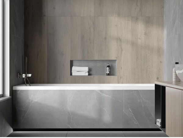Mexen X-Wall-NR półka wnękowa bez kołnierza 60 x 20 cm, inox - 1911602010