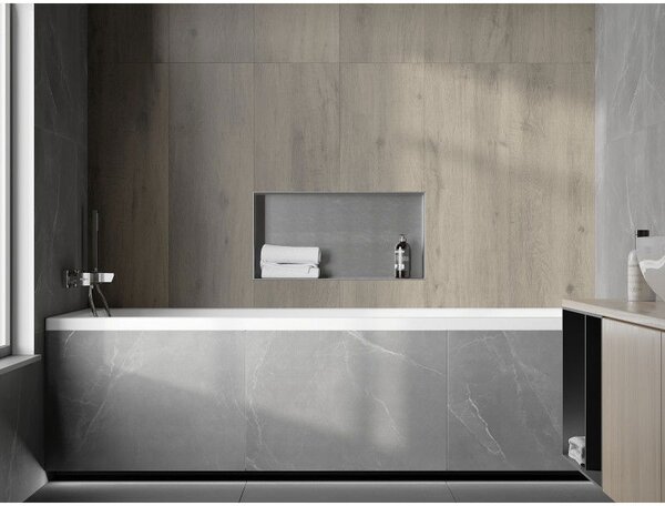 Mexen X-Wall-NR półka wnękowa bez kołnierza 60 x 30 cm, inox - 1911603010