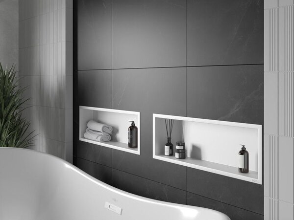 Mexen X-Wall-R półka wnękowa z kołnierzem 60 x 20 cm, biała - 1920602010