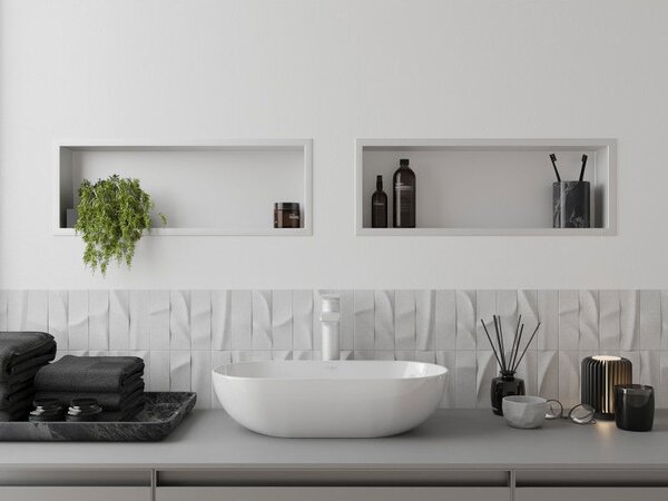 Mexen X-Wall-R półka wnękowa z kołnierzem 60 x 20 cm, biała - 1920602010