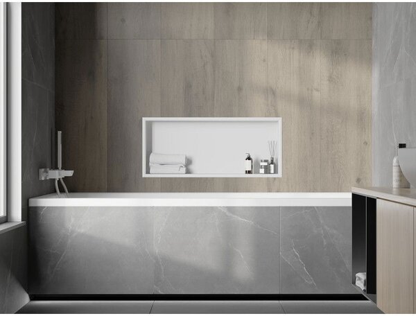 Mexen X-Wall-R półka wnękowa z kołnierzem 75 x 30 cm, biała - 1920753010