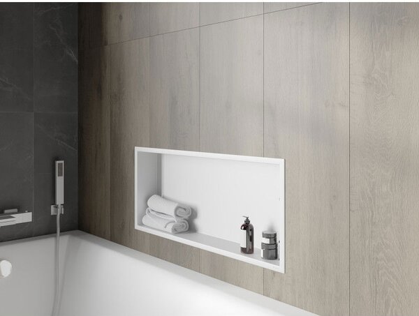 Mexen X-Wall-R półka wnękowa z kołnierzem 75 x 30 cm, biała - 1920753010