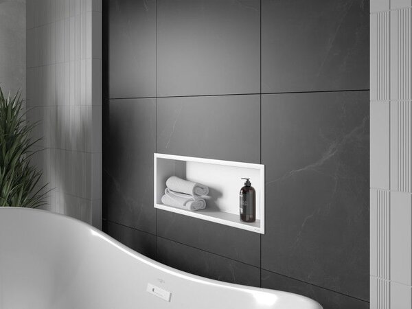 Mexen X-Wall-R półka wnękowa z kołnierzem 60 x 20 cm, biała - 1920602010
