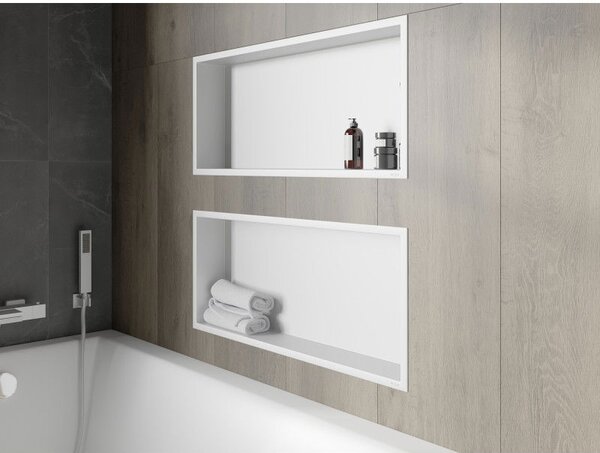 Mexen X-Wall-R półka wnękowa z kołnierzem 75 x 30 cm, biała - 1920753010