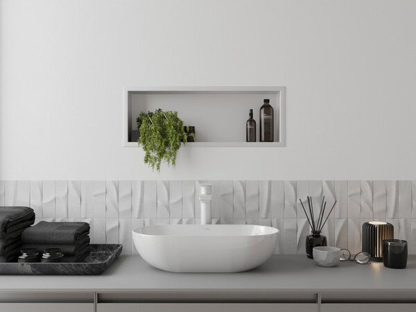 Mexen X-Wall-R półka wnękowa z kołnierzem 60 x 20 cm, biała - 1920602010