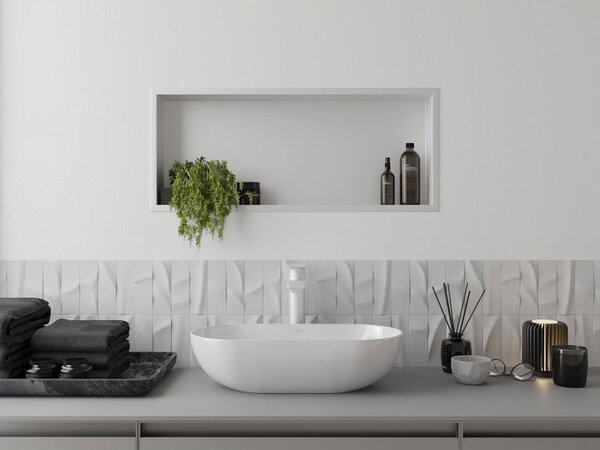 Mexen X-Wall-R półka wnękowa z kołnierzem 75 x 30 cm, biała - 1920753010