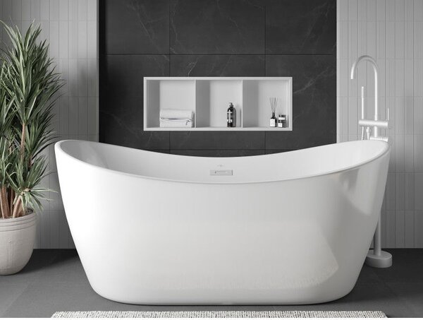 Mexen X-Wall-R półka wnękowa z kołnierzem i półką 90 x 30 cm, biała - 1920903010S