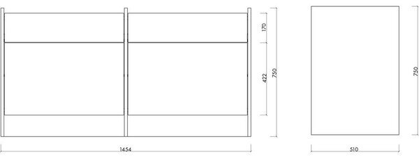 Komoda w dekorze dębu w naturalnym kolorze 146x76x51 cm Hido – noo.ma