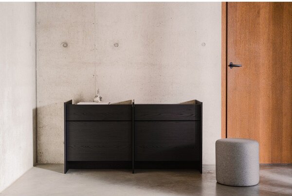 Czarna komoda 146x76x51 cm Hido – noo.ma